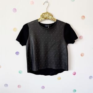 Zara Black Studded Knit Top